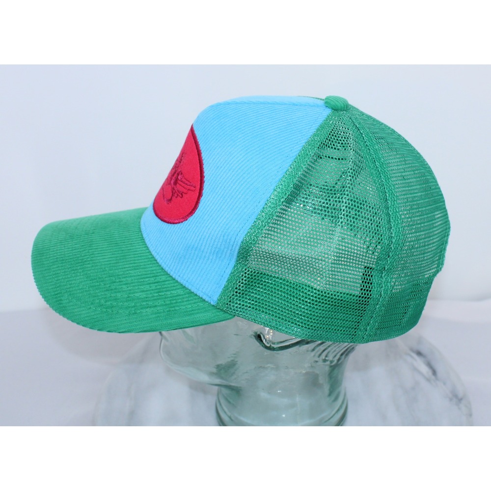 Boys Lie Corduroy Trucker Hat Blue Green Mesh Snapback Cherub Logo Cap